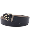 Reversible Leather Belt Black Dove Grey - FENDI - BALAAN 3