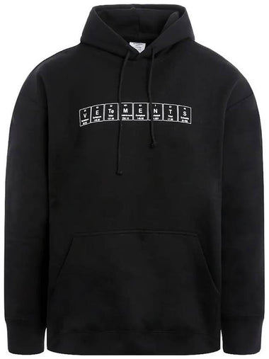 Men's Square Logo Print Hoodie Black - VETEMENTS - BALAAN 1