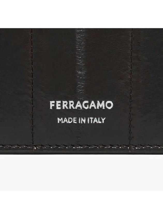 Eel Skin Half Wallet Brown - SALVATORE FERRAGAMO - BALAAN 4