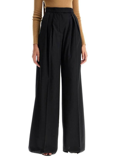 'wide-leg cool wool trousers 