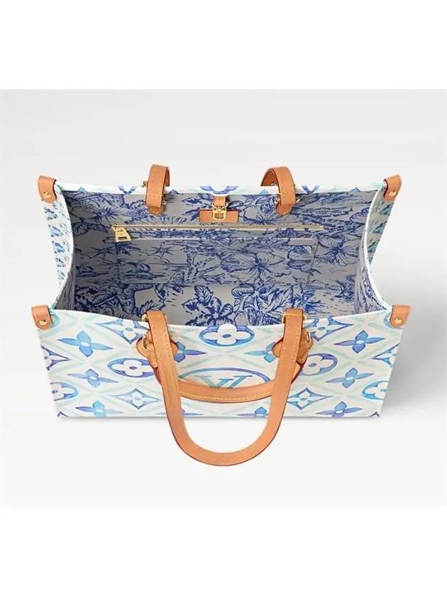 OnTheGo MM Monogram Tote Bag Blue - LOUIS VUITTON - BALAAN 5