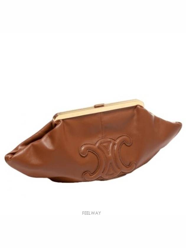 Triomphe Lambskin Pouch Bag Tan - CELINE - BALAAN 3