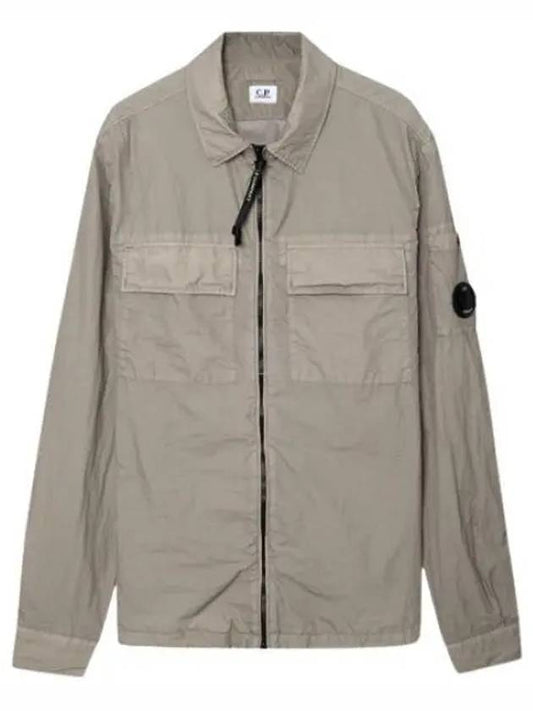 Taylon L Lens Shirt Zip Up Jacket Beige - CP COMPANY - BALAAN 2