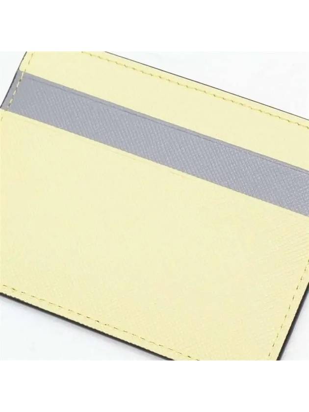 Bicolor Leather Card Wallet Yellow - MARNI - BALAAN 5