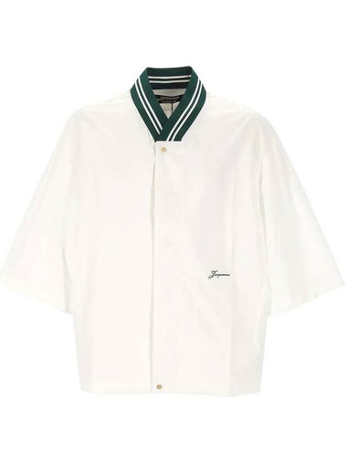 La Chemise Baseball Long Sleeve Shirt White - JACQUEMUS - BALAAN 1