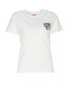 Tiger Logo Patch Short Sleeve T-Shirt White - KENZO - BALAAN 1