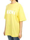 Logo Lettering Boxy Fit Short Sleeve T-Shirt Yellow - MARNI - BALAAN 3