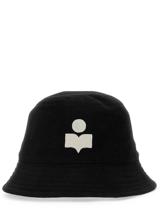 Haley Embroidered Logo Bucket Hat Black - ISABEL MARANT - BALAAN 3