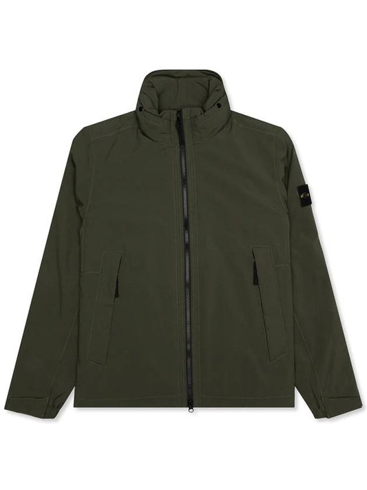 Wappen Soft Shell Hooded Jacket Dark Green - STONE ISLAND - BALAAN 1