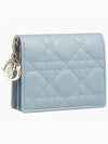 Lady Cannage Small Lambskin Half Wallet Cloud Blue - DIOR - BALAAN 4