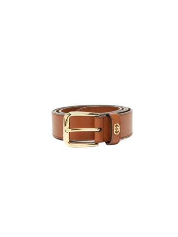 Men's Interlocking G Square Buckle Belt Brown - GUCCI - BALAAN.