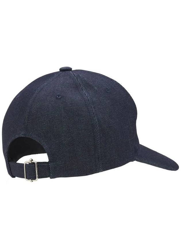 VPC Velvet Logo Denim Ball Cap Blue - A.P.C. - BALAAN 4