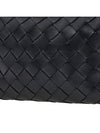 Intrecciato Leather Pouch Black - BOTTEGA VENETA - BALAAN 8