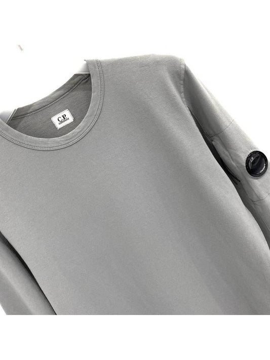 Lens Wappen Light Fleece Thin Sweatshirt Long Sleeve Gray 12CMSS032A - CP COMPANY - BALAAN 2