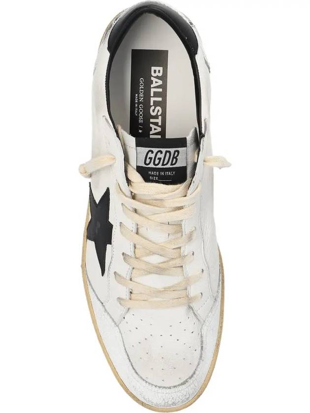 Ball Star Leather Heel Tab Low Sneakers White Black - GOLDEN GOOSE - BALAAN 5