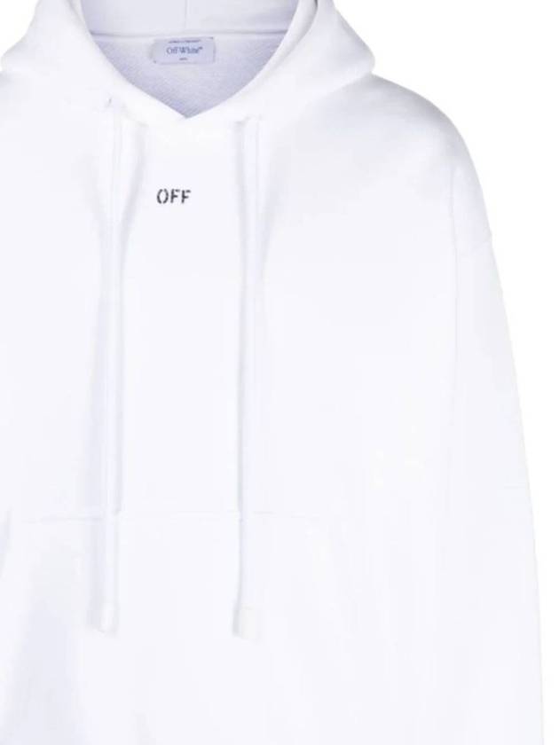 logo print hoodie OMBB085F23FLE0010110 - OFF WHITE - BALAAN 3