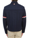 Single Breasted Button Cotton Jacket Navy - THOM BROWNE - BALAAN 5