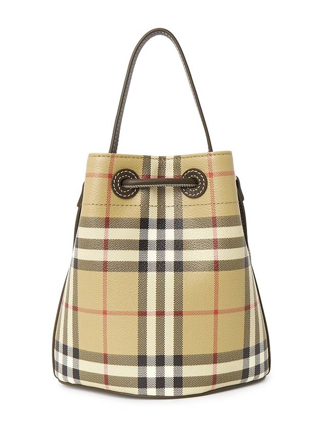 Check Mini Bucket Bag Archive Beige - BURBERRY - BALAAN 4