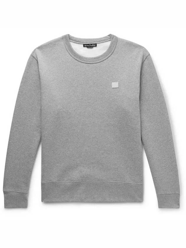 Fairview Face Patch Crew Neck Sweatshirt Grey - ACNE STUDIOS - BALAAN 2