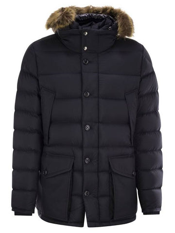 Clunye short down jacket navy - MONCLER - BALAAN 1