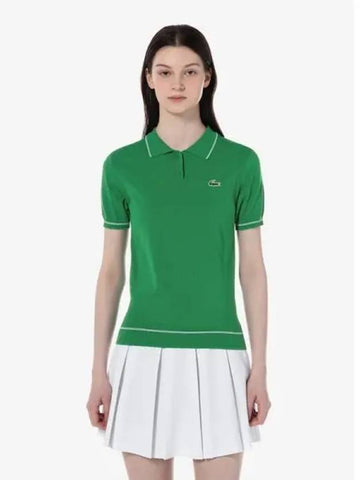 Women s color tipped short sleeve polo t shirt sweater AF225E 54G 132 Domestic product GQ2N24022818063 - LACOSTE - BALAAN 1