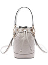 Mon Tresor FF Motif Leather Mini Bag White - FENDI - BALAAN 3