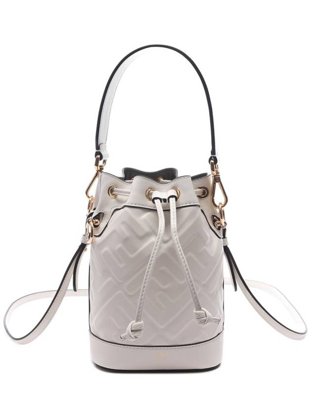 Mon Tresor FF Motif Leather Mini Bag White - FENDI - BALAAN 3