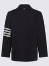 4 Bar Detail Merino Wool Single Coat Navy - THOM BROWNE - BALAAN 3