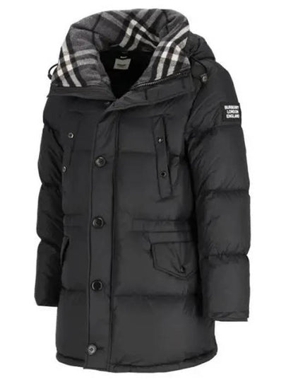 Lockwood Check Hooded Down Padding Black - BURBERRY - BALAAN 2