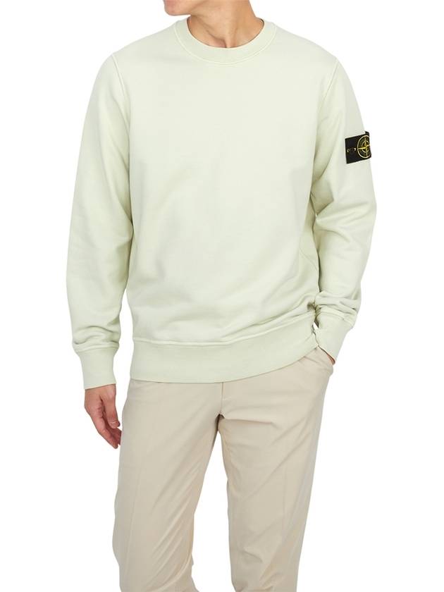 Wappen Patch Garment Dyed Sweatshirt Pistachio - STONE ISLAND - BALAAN 5