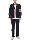 Milano Stitch 4 Bar Cardigan Navy - THOM BROWNE - BALAAN 4