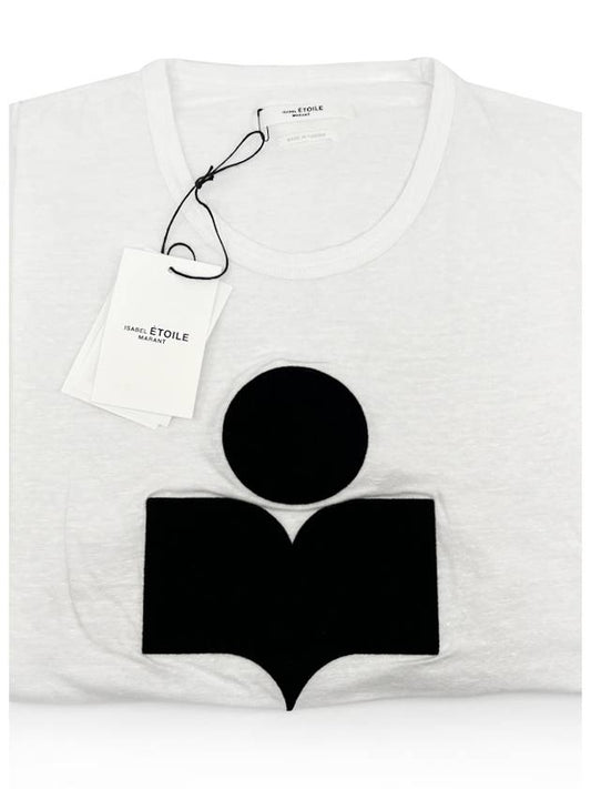 Isabel Marant Women s Coldy Short Sleeve T Shirt White TS0004FA A1N09E - ISABEL MARANT ETOILE - BALAAN 2