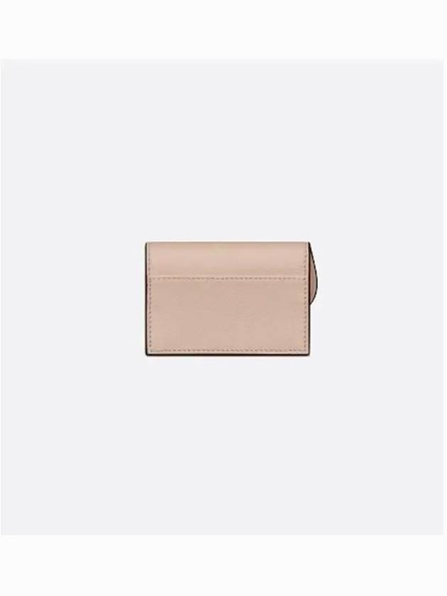 Saddle Bloom Goatskin Flap Card Wallet Caramel Beige - DIOR - BALAAN 5