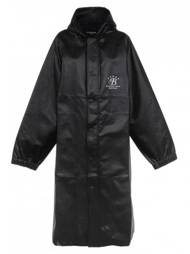 B Logo Raincoat Black - BALENCIAGA - BALAAN 1