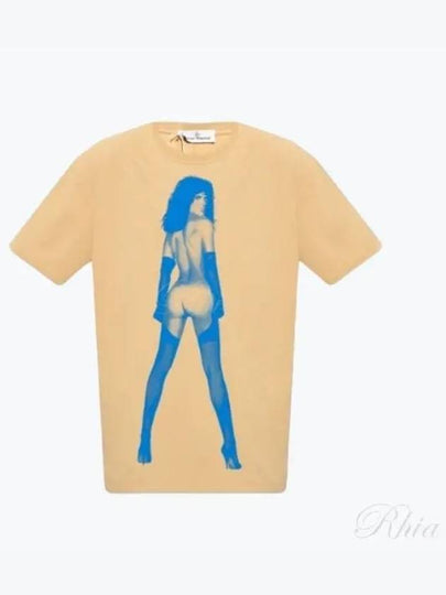 Oversized Pin-Up Short Sleeve T-shirt Beige - VIVIENNE WESTWOOD - BALAAN 2