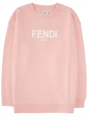 Kids Logo Printing Sweatshirt Pink JUH051 5V0 F16WG - FENDI - BALAAN 1