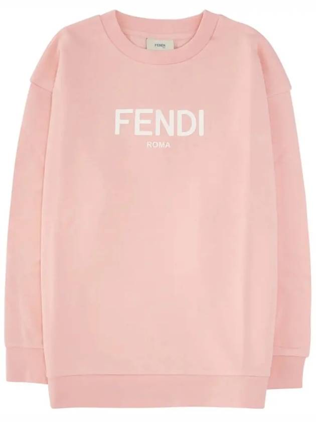 Kids Logo Printing Sweatshirt Pink JUH051 5V0 F16WG - FENDI - BALAAN 1