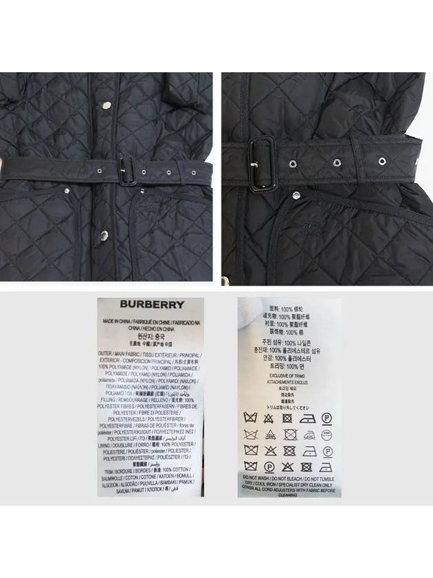 Diamond Quilted Nylon Jacket Black - BURBERRY - BALAAN 6