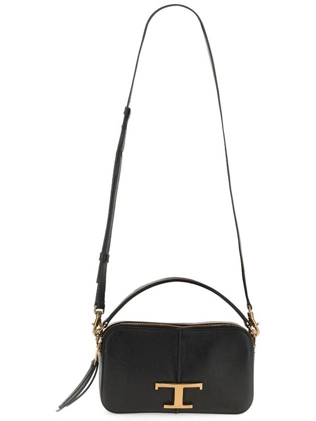 T Timeless Leather Cross Bag Black - TOD'S - BALAAN 3