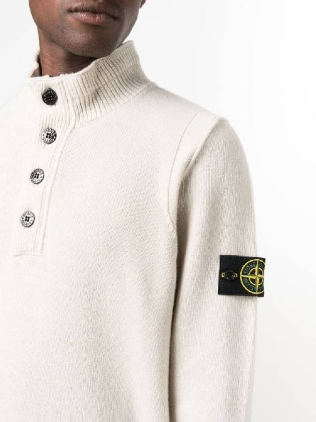 Wappen Patch Button Knit Top Black - STONE ISLAND - BALAAN 10