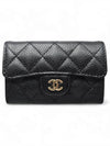 Classic card wallet black gold AP0214 - CHANEL - BALAAN 1