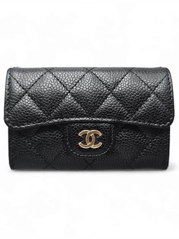 Classic card wallet black gold AP0214 - CHANEL - BALAAN 1