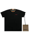 Icon Stripe Neck Short Sleeve T-Shirt Black - BURBERRY - BALAAN 8