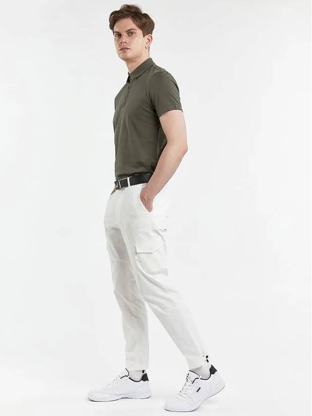 Golf Wear Cotton Stretch Jogger Pants WHITE - WHITEBALL - BALAAN 7