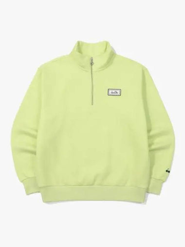 Diadora comfy brushed half zip up sweatshirt LIME - DIADORA - BALAAN 1