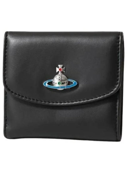 ORB Logo Small Half Wallet Black - VIVIENNE WESTWOOD - BALAAN 2