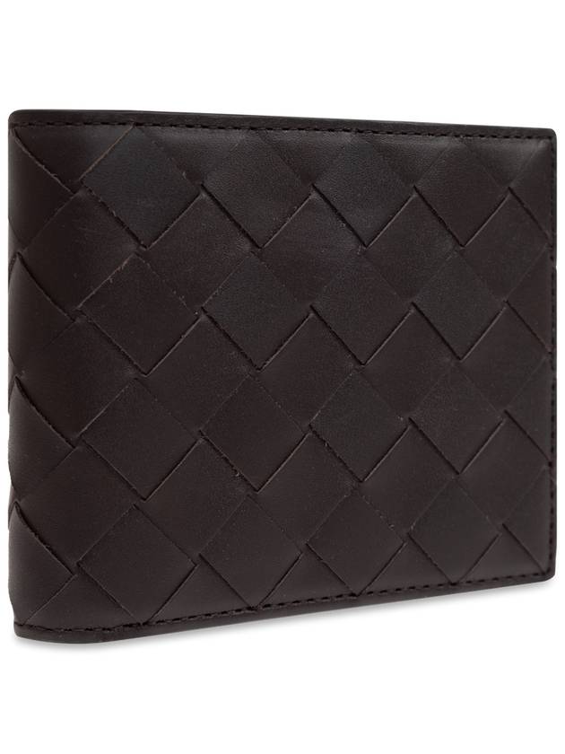 Intrecciato Coin Pocket Bifold Half Wallet Dark Brown - BOTTEGA VENETA - BALAAN 5