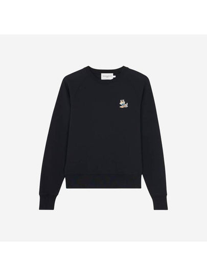 Women's Dressed Fox Patch Adjusted Sweatshirt Black - MAISON KITSUNE - BALAAN 2