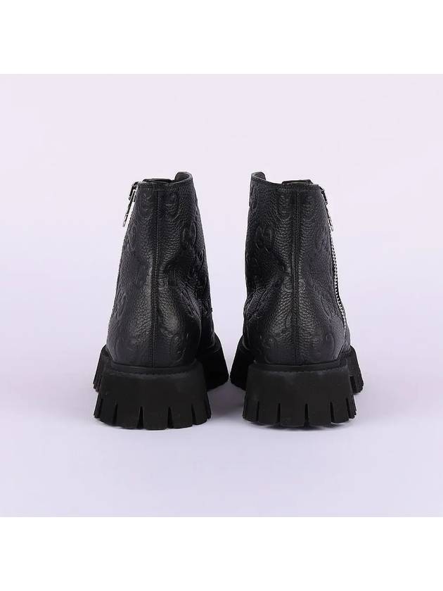 GG Supreme Leather Ankle Boots Black - GUCCI - BALAAN 6