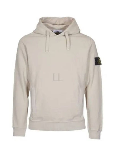 Wappen Patch Brushed Cotton Fleece Hoodie Plaster - STONE ISLAND - BALAAN 2